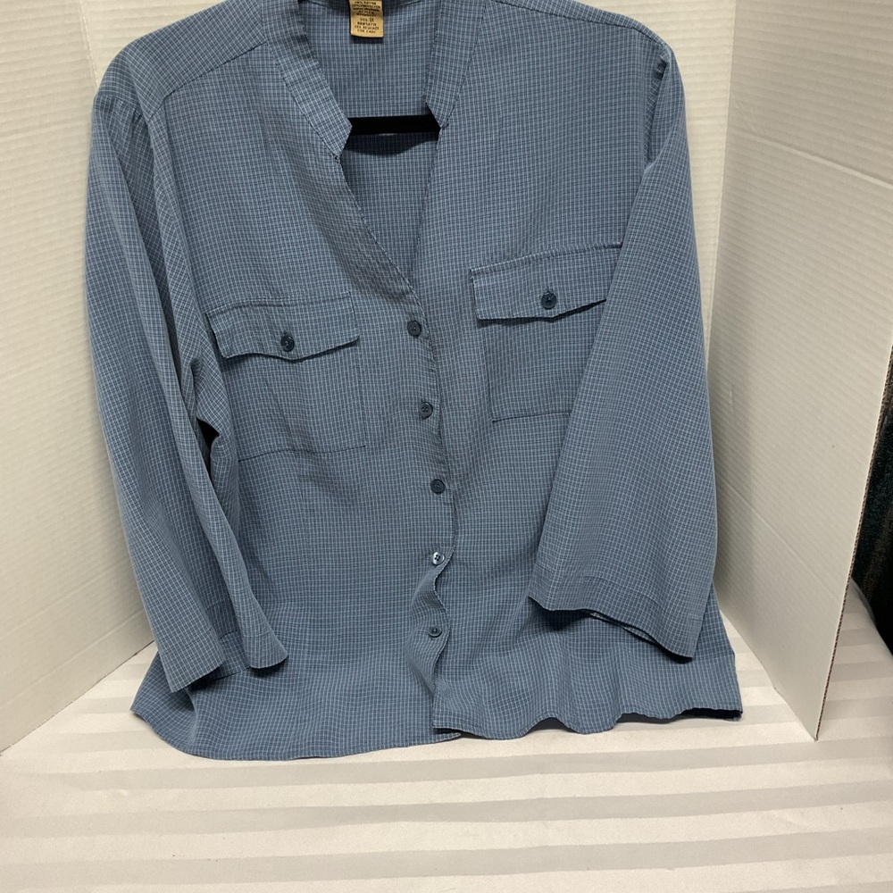 Notations Blue Checkered Blouse